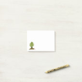 Winter Pine Tree op Sled Post-it® Notes (Op bureau)
