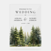 Winter Pine Trees Forest Wedding Welcome (Recto)