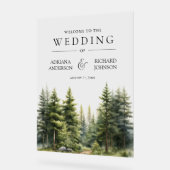 Winter Pine Trees Forest Wedding Welcome (Angle)