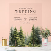 Winter Pine Trees Forest Wedding Welcome (Mariage)