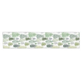 Winter Pine Trees Holiday Table Runner Korte Tafelloper (Horizontaal)