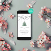 Winter Pine Trees Snow Wedding Kaart