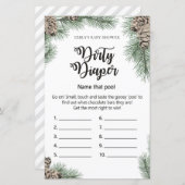 Winter Pinecone Baby shower Game PRINED (Voorkant / Achterkant)