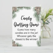 Winter Pinecone Baby shower Sign Size 5x7" Kaart (Staand voorkant)