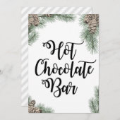 Winter Pinecone Hot Chocolate Bar, formaat 5x7" Kaart (Voorkant / Achterkant)