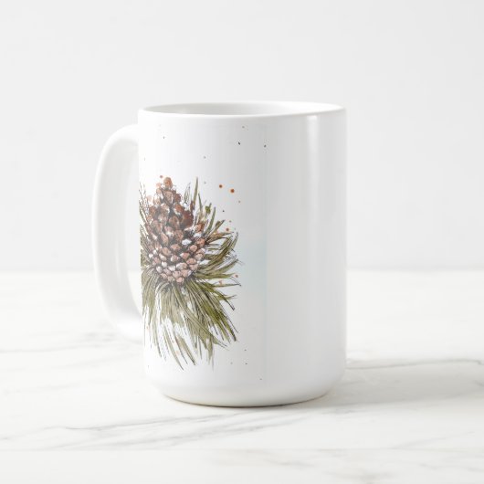 Winter Pinecone Mok (Voorkant links)
