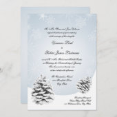 Winter Pinecones Bruiloft Kaart (Voorkant / Achterkant)