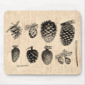 Winter Pinecones Mousepad Muismat (Voorkant)
