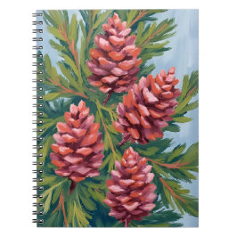 Winter Pinecones | Nature Watercolor Painting Notitieboek