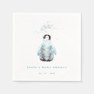 Winter Pinguïn Baby Shower Servet