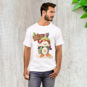 Winter Pinguïn & Bird Chillin Kerstvakantie T-shirt