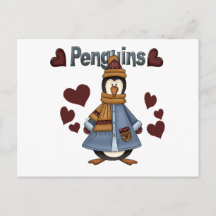 Winter Pinguïn Tshirts en geschenken Briefkaart