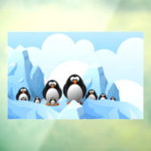 Winter Pinguins Window Cling Raamsticker (Vel 3)