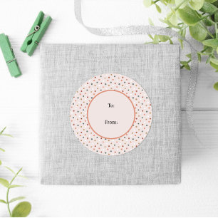 Winter Pink Pastel Fun Polka Dots Kerstmis Ronde Sticker