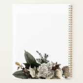 Winter pioenen elegant gouden script bruiloft planner (Achterkant)