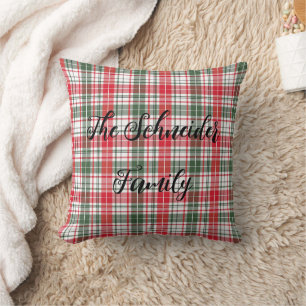 Winter Plaid Tartan Kerst Sierkussen