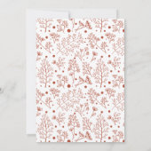 Winter Planten Kerstfeest met de hand getekend Kaart (Achterkant)