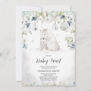 Winter Polar Beer Baby shower Kaart