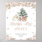 Winter Polar Beer Baby's zijn lief Neem een trakta Poster (Voorkant)