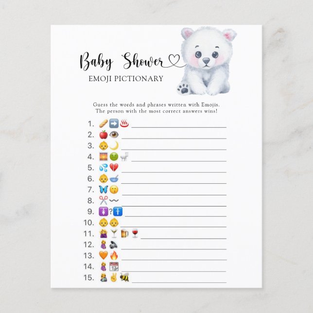 Winter polar beer - emoji pictionary game (Voorkant)