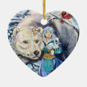 Winter Polar Beer~ornament Keramisch Ornament (Voorkant)