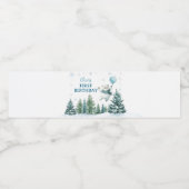 Winter Polar Beer Verjaardagsfeest Waterfles Etiket (Enkel label)