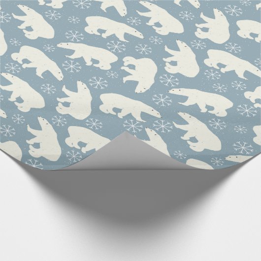Winter Polar-Beren naadloos patroon + uw ideeën Cadeaupapier (Hoek)
