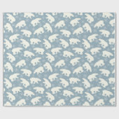 Winter Polar-Beren naadloos patroon + uw ideeën Cadeaupapier (Vlak)