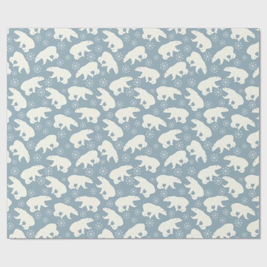 Winter Polar-Beren naadloos patroon + uw ideeën Cadeaupapier (Vlak)