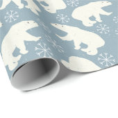 Winter Polar-Beren naadloos patroon + uw ideeën Cadeaupapier (Rol Hoek)