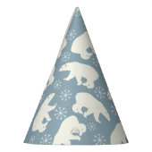 Winter Polar-Beren naadloos patroon + uw ideeën Feesthoedjes (Links)