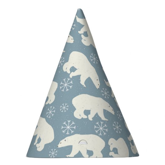 Winter Polar-Beren naadloos patroon + uw ideeën Feesthoedjes (Rechts)