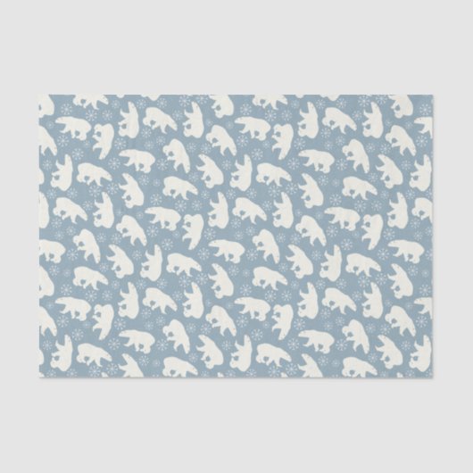 Winter Polar-Beren naadloos patroon + uw ideeën Tissuepapier (Voorkant)