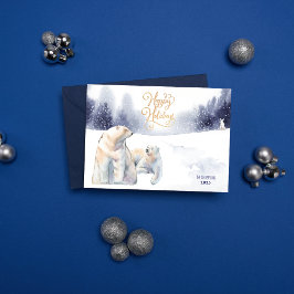 Winter Polar Beren Prettige feestdagen Foto