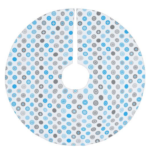 Winter Polka Dot Tree Skirt Kerstboom Rok (Voorkant)