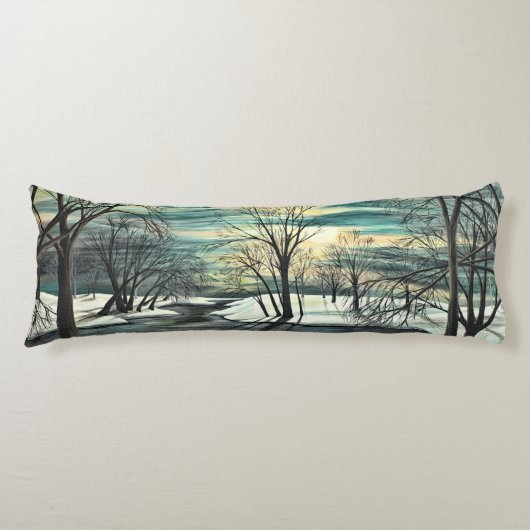 Winter Pond Body Pillow Lichaamskussen (Voorkant)