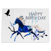 Winter Pony en Crow Horse Happy Birthday Groot Cadeauzakje (Voorkant)