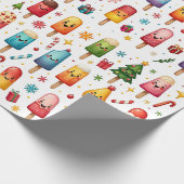 Winter Popsicle Wonderland Cadeaupapier (Hoek)
