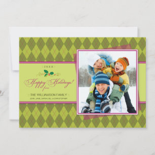 Winter Prettige feestdagen Flat Card (limoen) Feestdagenkaart