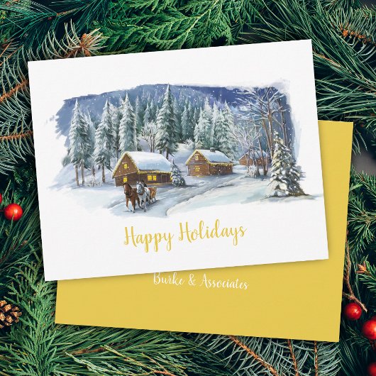 Winter Prettige feestdagen Kerstmis Kaart