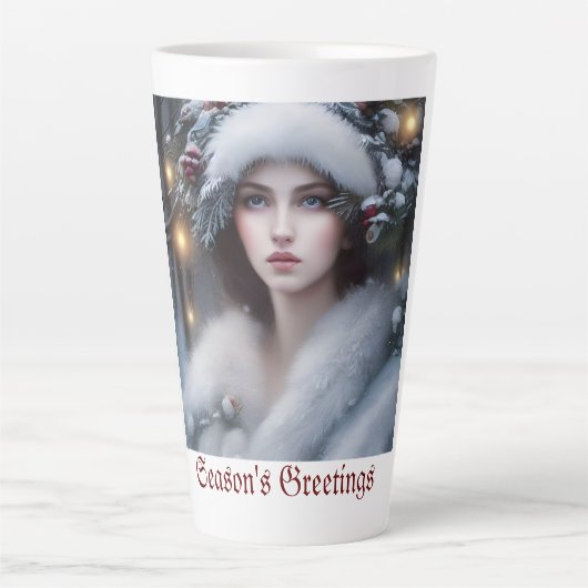 Winter Princess Custom Holiday Latte Mok (Voorkant)