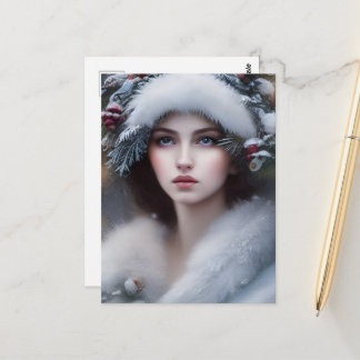 Winter Princess Holiday Briefkaart