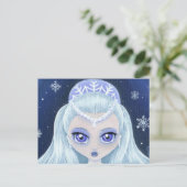 Winter Princess Portrait Briefkaart (Staand voorkant)