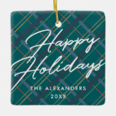 Winter Pset Prettige feestdagen Ornament - Green (Voorkant)