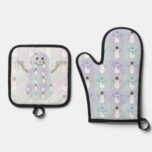 Winter Quilt Ovenwant & Pannenlap Set (Voorkant)