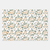 Winter Rabbit Floral | Nieuw jaar China Inpakpapier Vel (Voorkant 2)