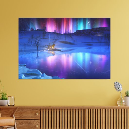 Winter Rainbow Canvas afdrukken (Insitu (Woonkamer))