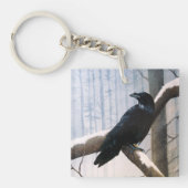 Winter Raven Forest Sleutelhanger (Voorkant)
