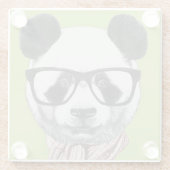 Winter Ready Panda Beer Glazen Onderzetter (Achterkant)