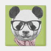 Winter Ready Panda Beer Magneet (Voorkant)
